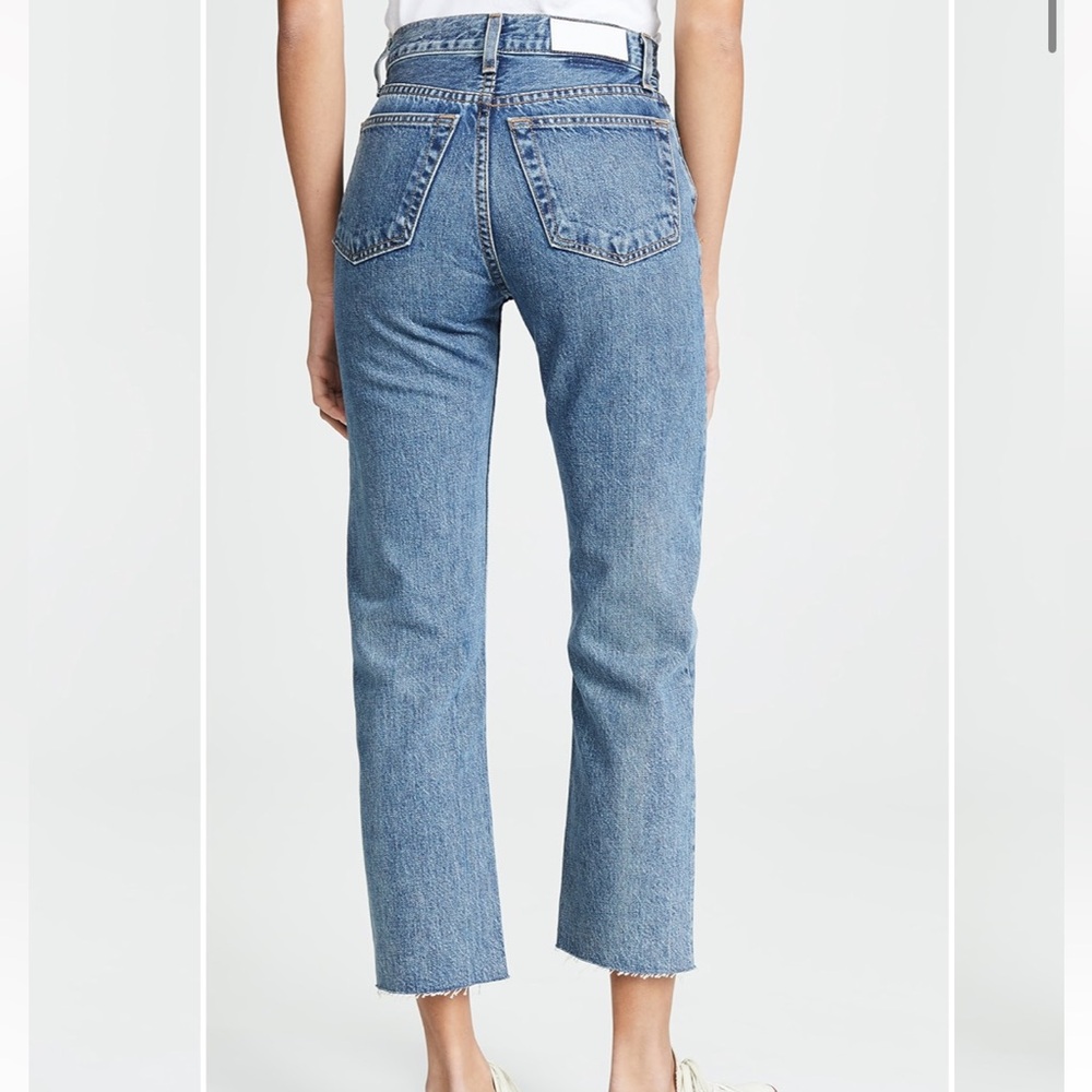 Re/Done Blue High Rise Jeans - Picture 2 of 6